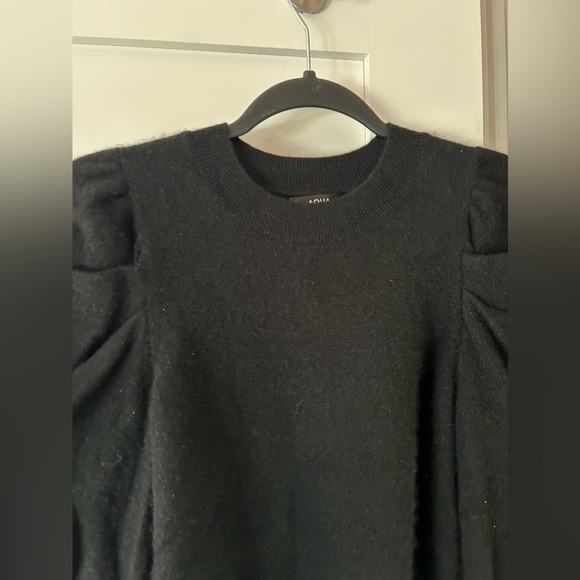 100% cashmere aqua black sweater - Picture 3 of 5